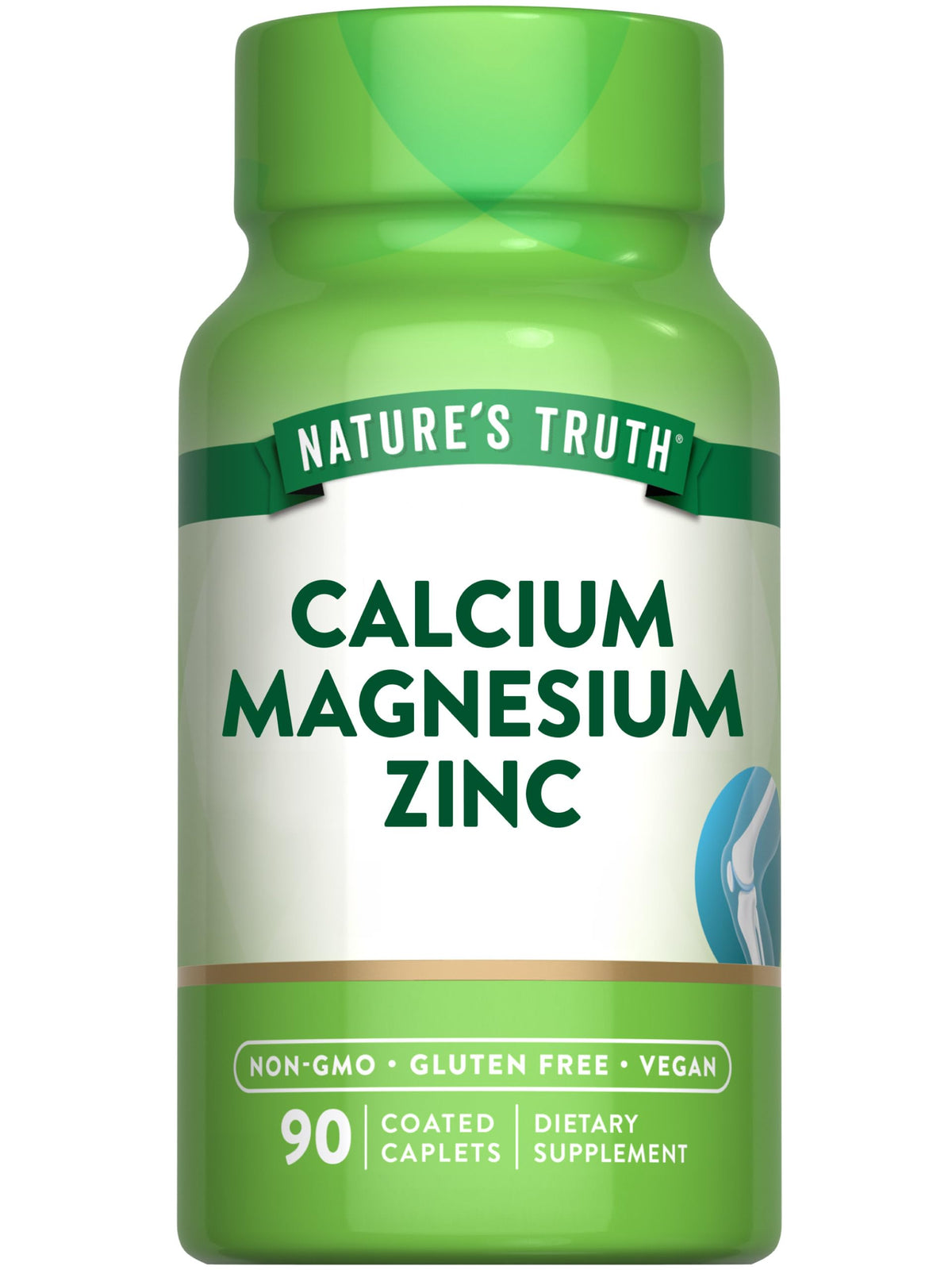 Nature's Truth Calcium Magnesium Zinc Supplement front view