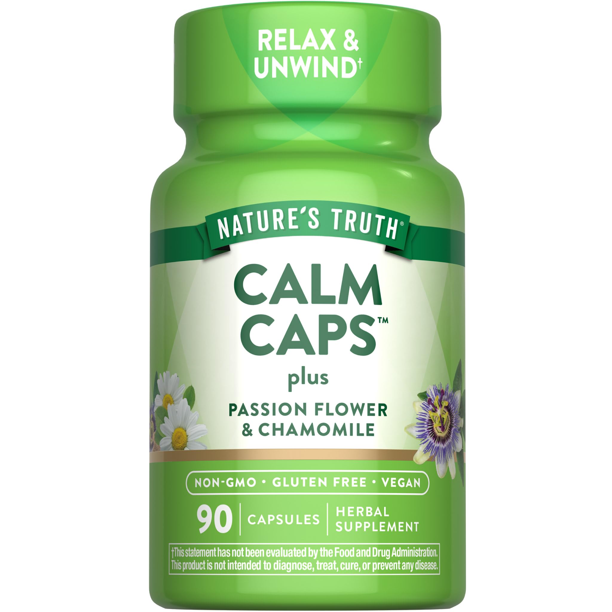 Nature's Truth Calm Caps front view of packaging