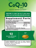 Nature's Truth Coenzyme Q10 200mg softgel back view