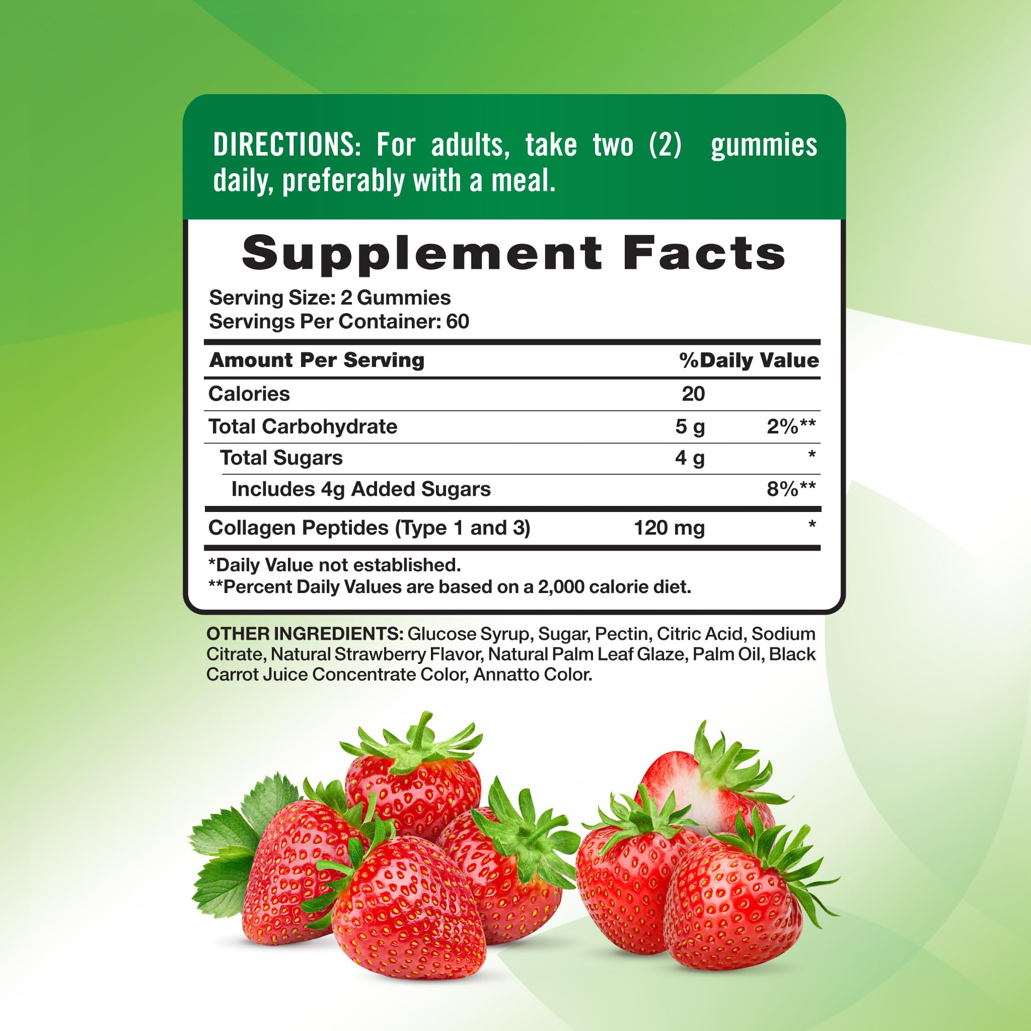 Nature's Truth Collagen Peptides Gummies packaging side view
