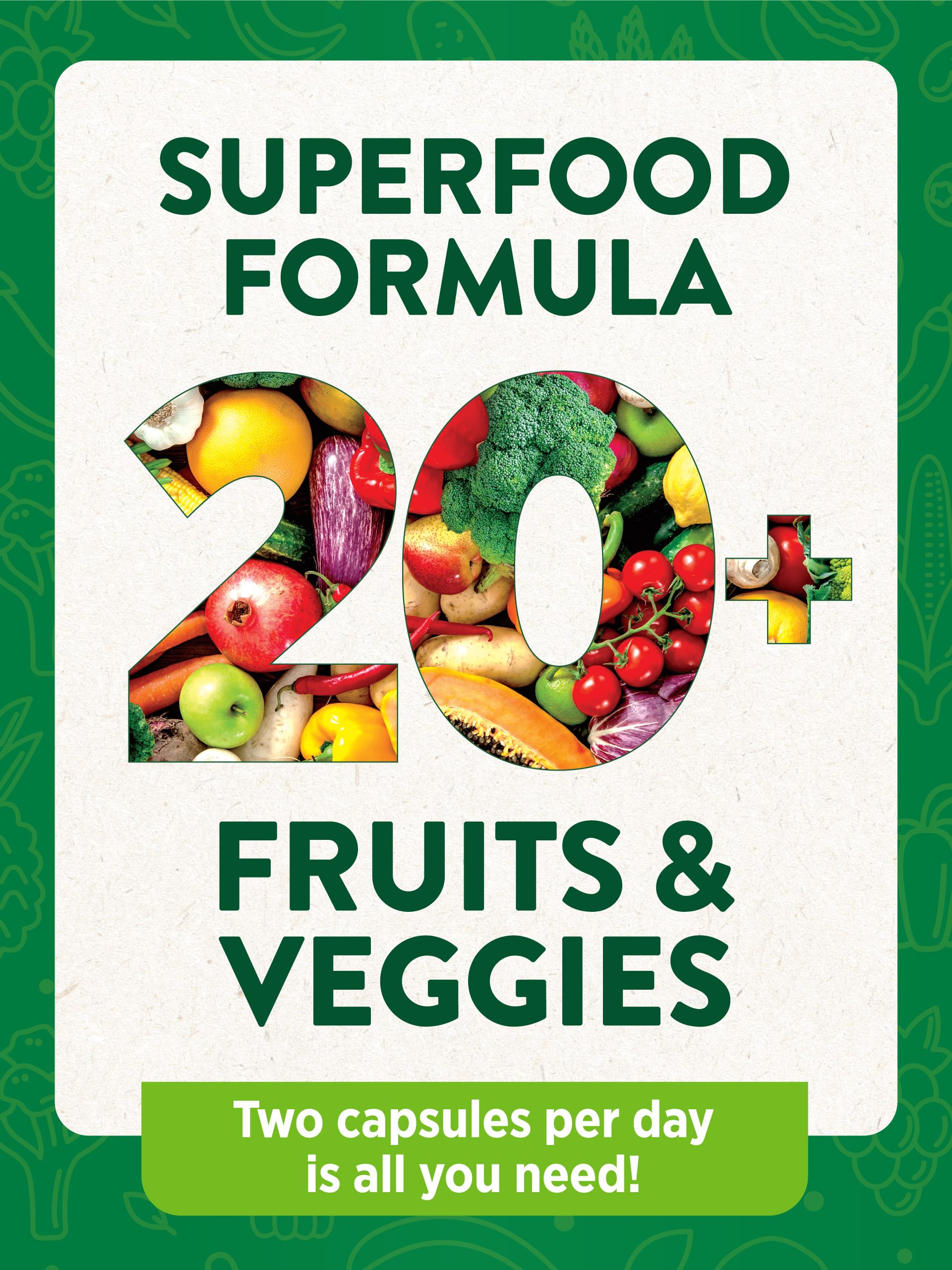 Nature's Truth Daily Fruits & Veggies supplement back view with ingredients