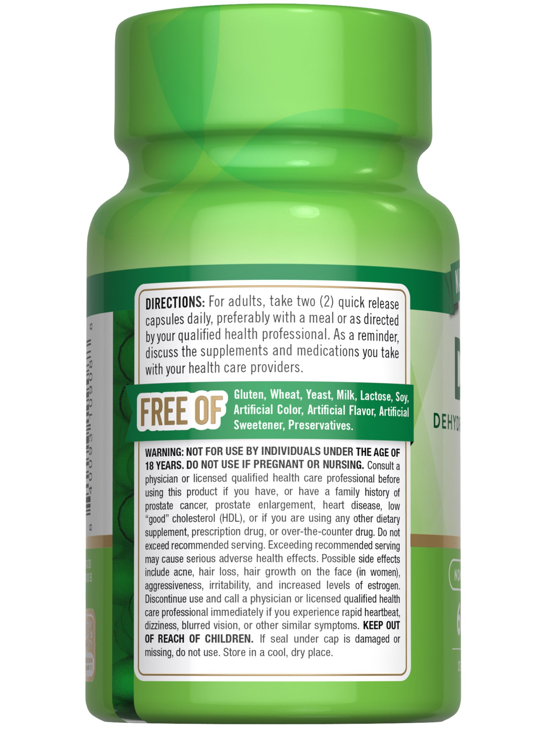 Nature's Truth DHEA 100mg Capsules on a wooden table