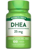 Nature's Truth DHEA 25mg supplement tablets front view