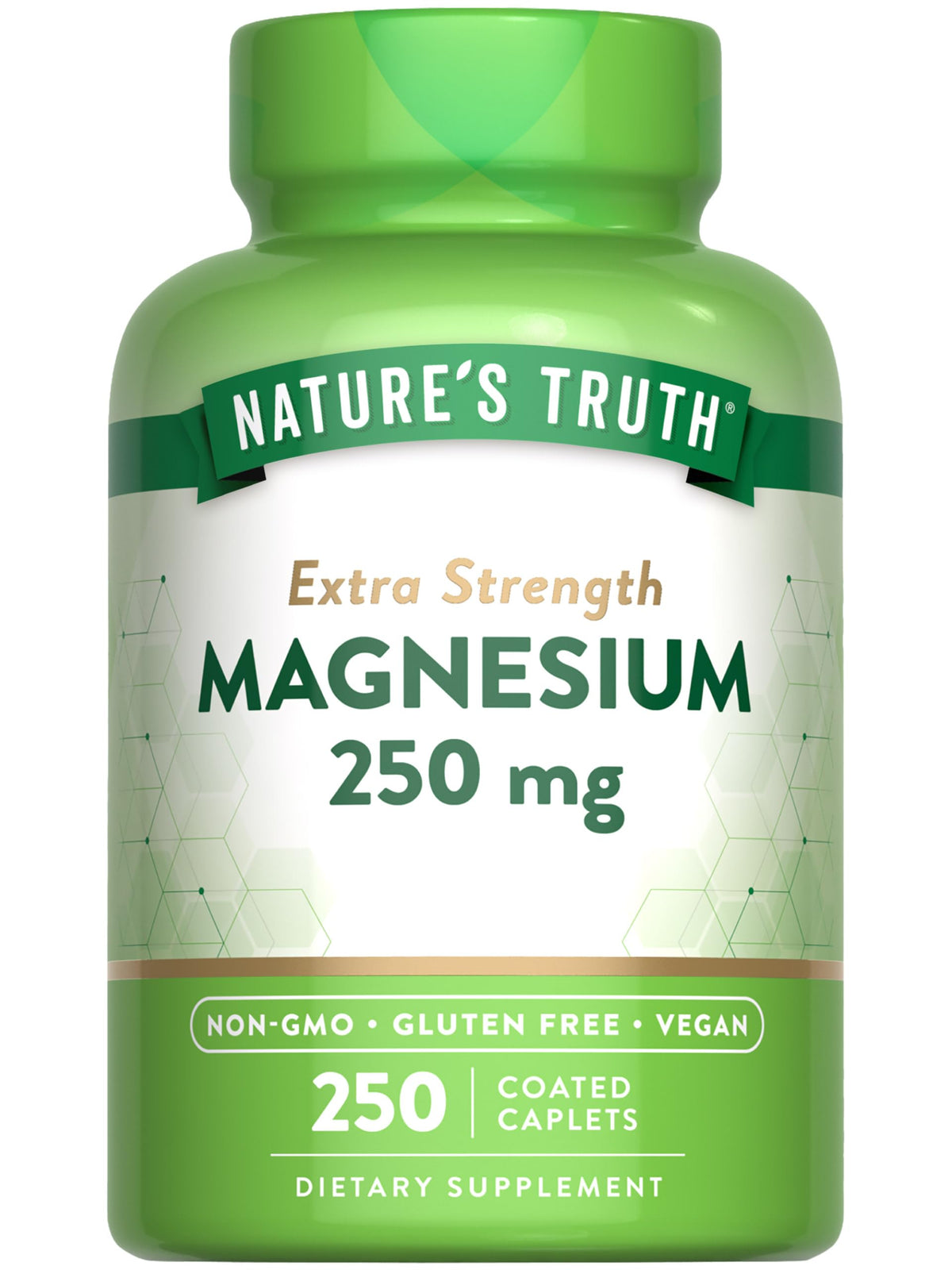 Nature's Truth Extra Strength Magnesium 250 mg Vegan Caplets front view