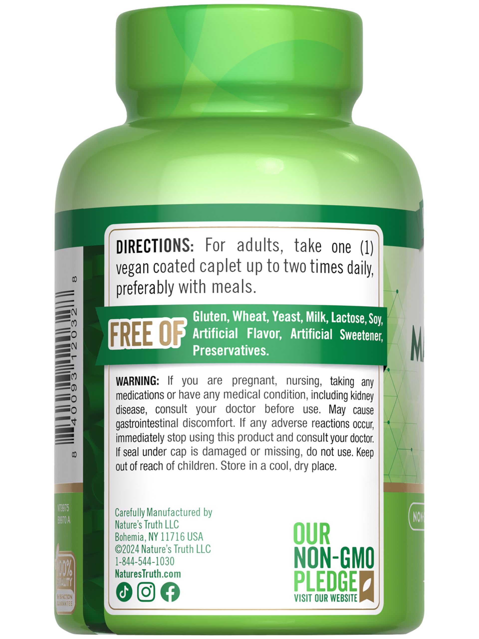 Nature's Truth Extra Strength Magnesium 250 mg Vegan Caplets lifestyle setting