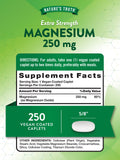 Nature's Truth Extra Strength Magnesium 250 mg Vegan Caplets side view