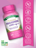 Nature's Truth Fenugreek Capsules back view with ingredient list