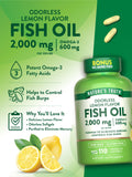 Nature's Truth Fish Oil 2000mg softgels on a wooden table