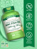 Nature's Truth Fish Oil Mini Softgels packaging with ingredients list