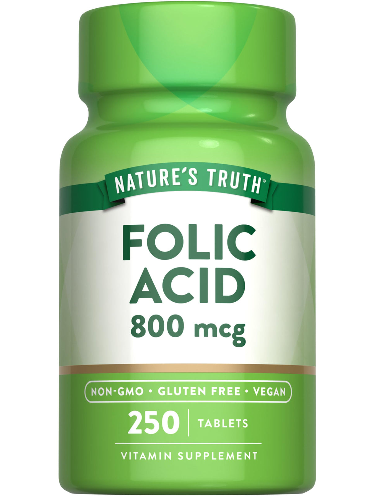 Nature's Truth Folic Acid Supplement 50g front view