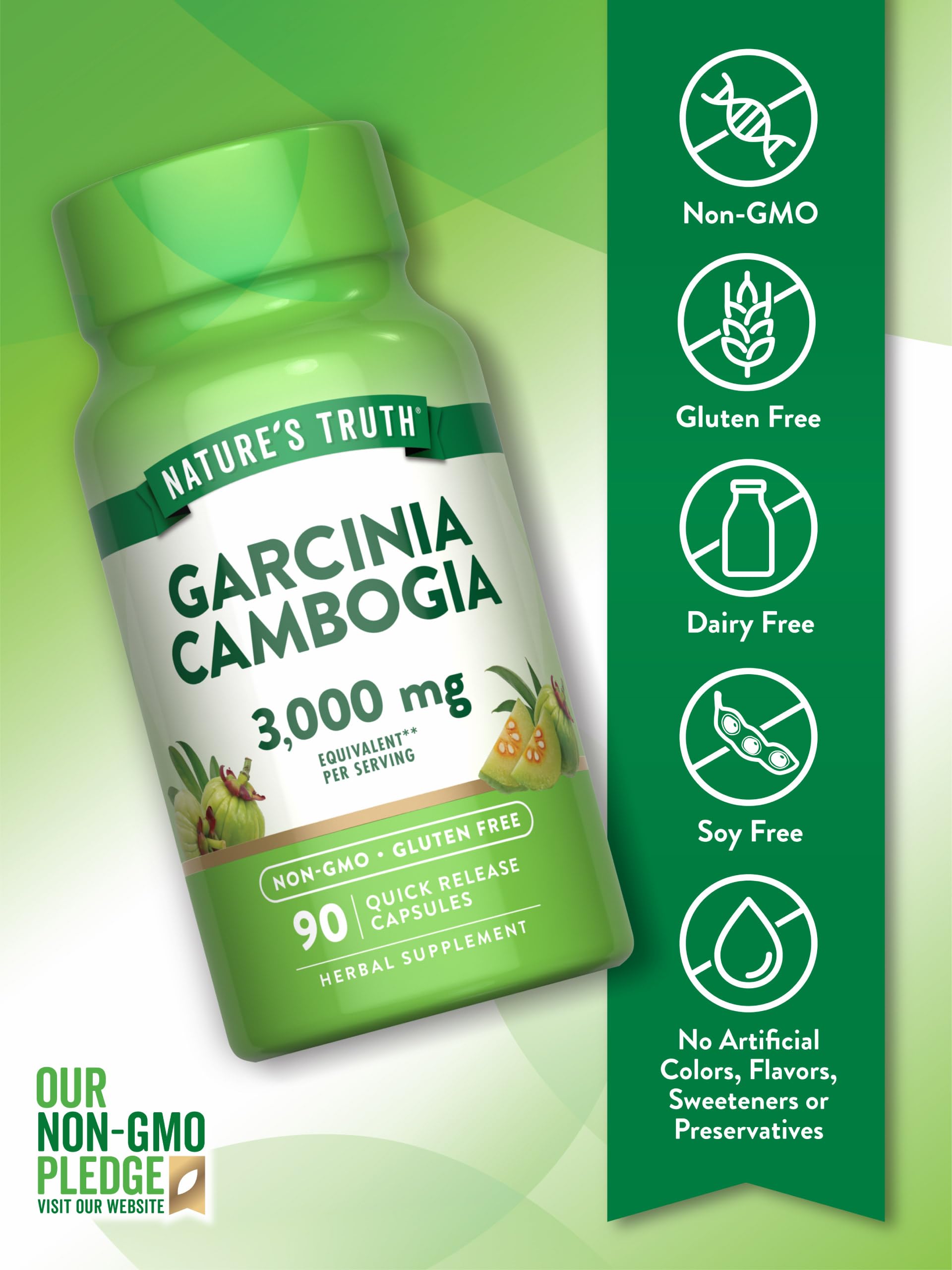 Nature's Truth Garcinia Cambogia Capsules back view