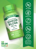 Nature's Truth Ginkgo Biloba capsules on a wooden table