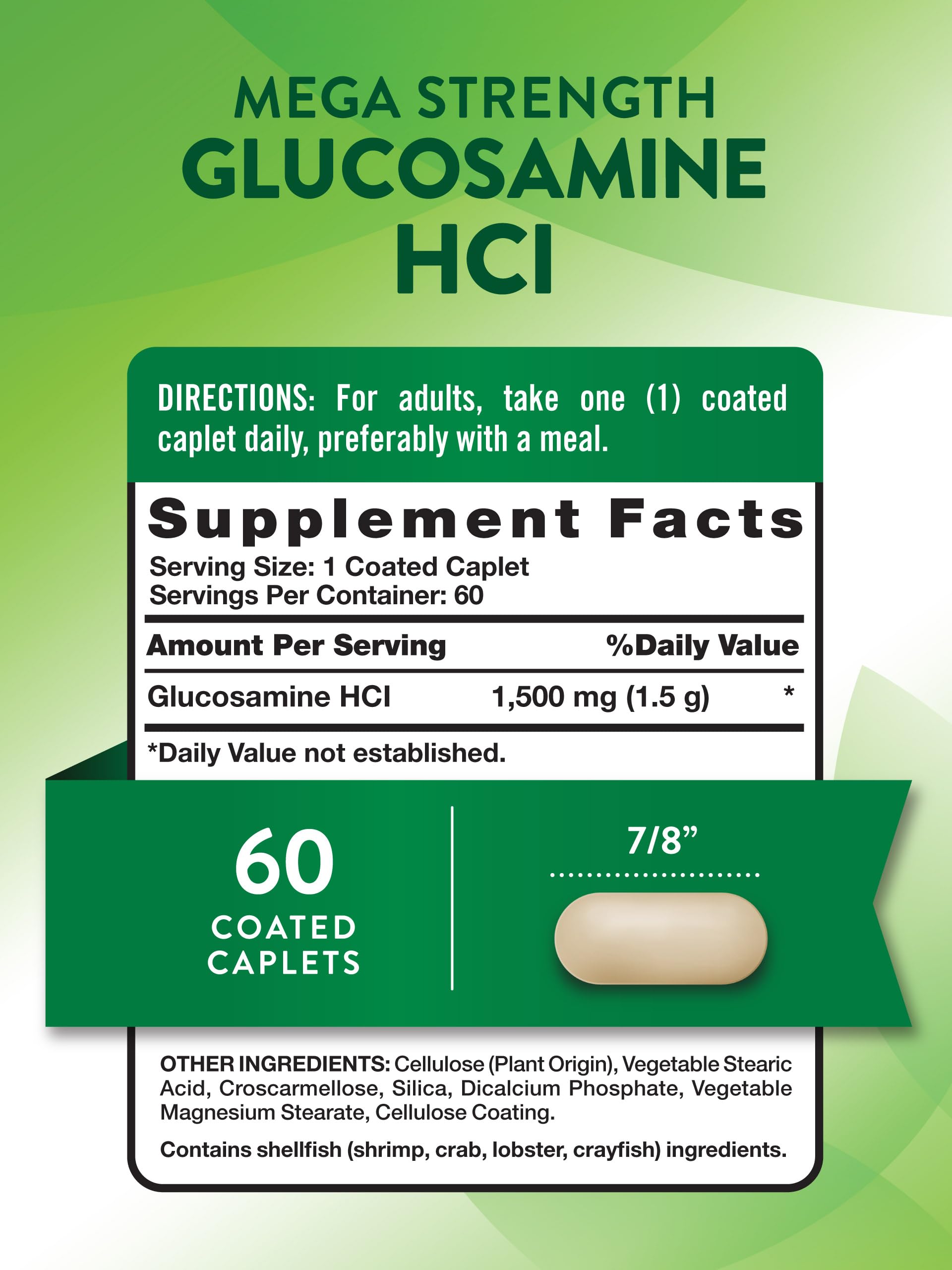 Nature's Truth Glucosamine Chondroitin supplement side view