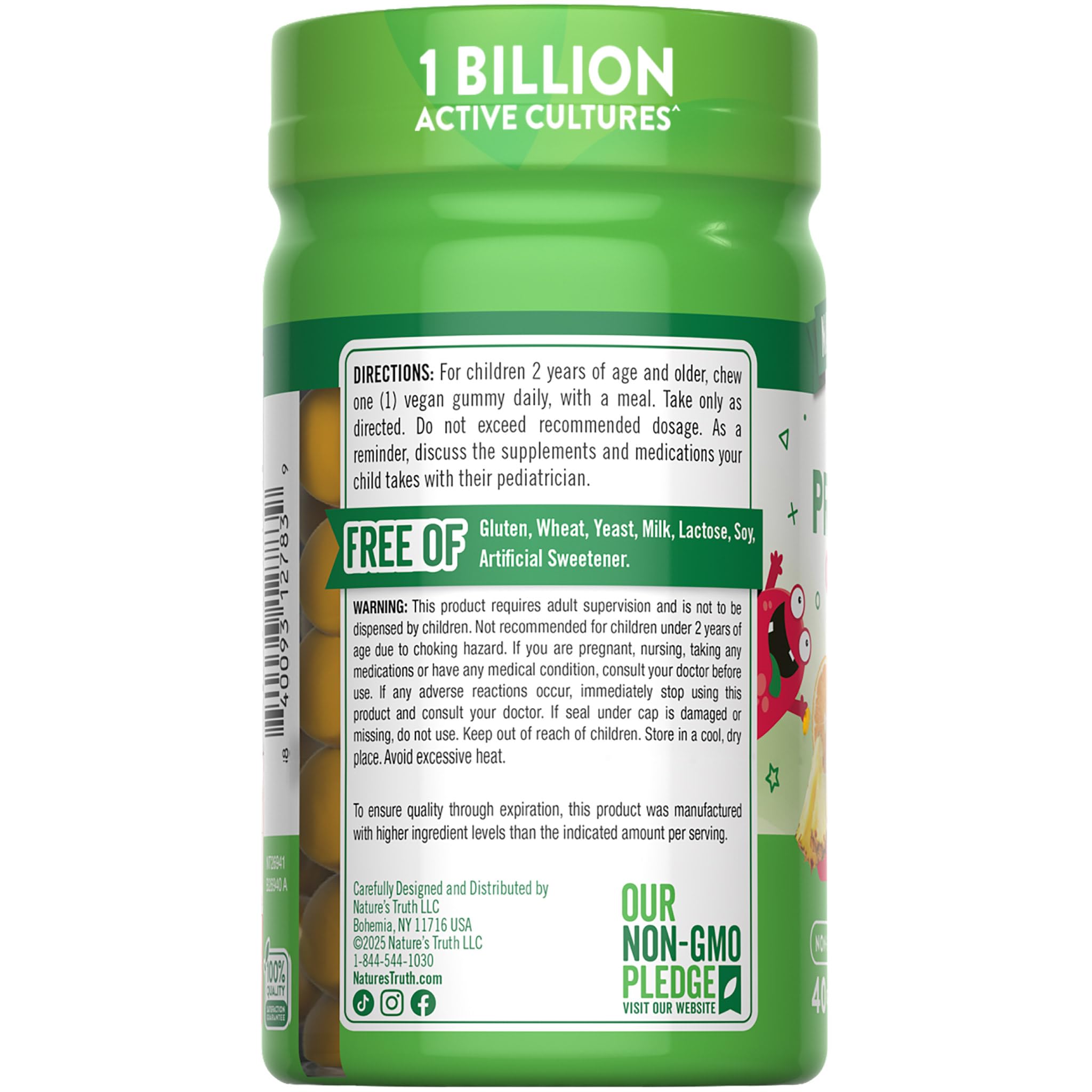 Nature's Truth Kids Probiotic Gummies ingredients list