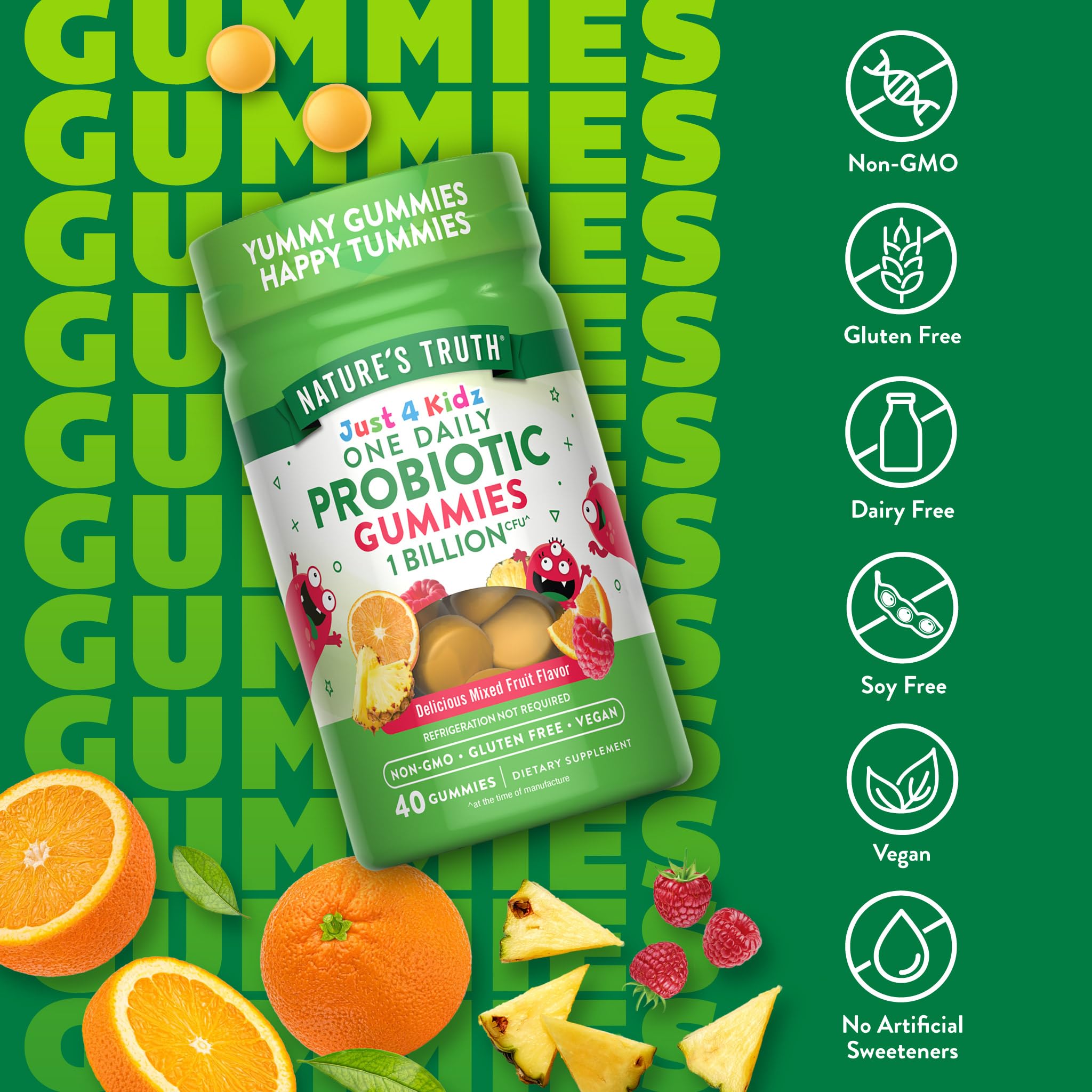 Nature's Truth Kids Probiotic Gummies nutritional information