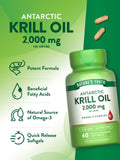 Nature's Truth Krill Oil softgels on a white background