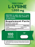 Nature's Truth L-Lysine 1000mg bottle side view