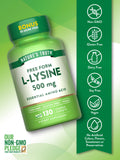 Nature's Truth L-Lysine Capsules back view with ingredient list