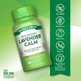 Nature's Truth Lavender Calm Softgels back view with ingredient list