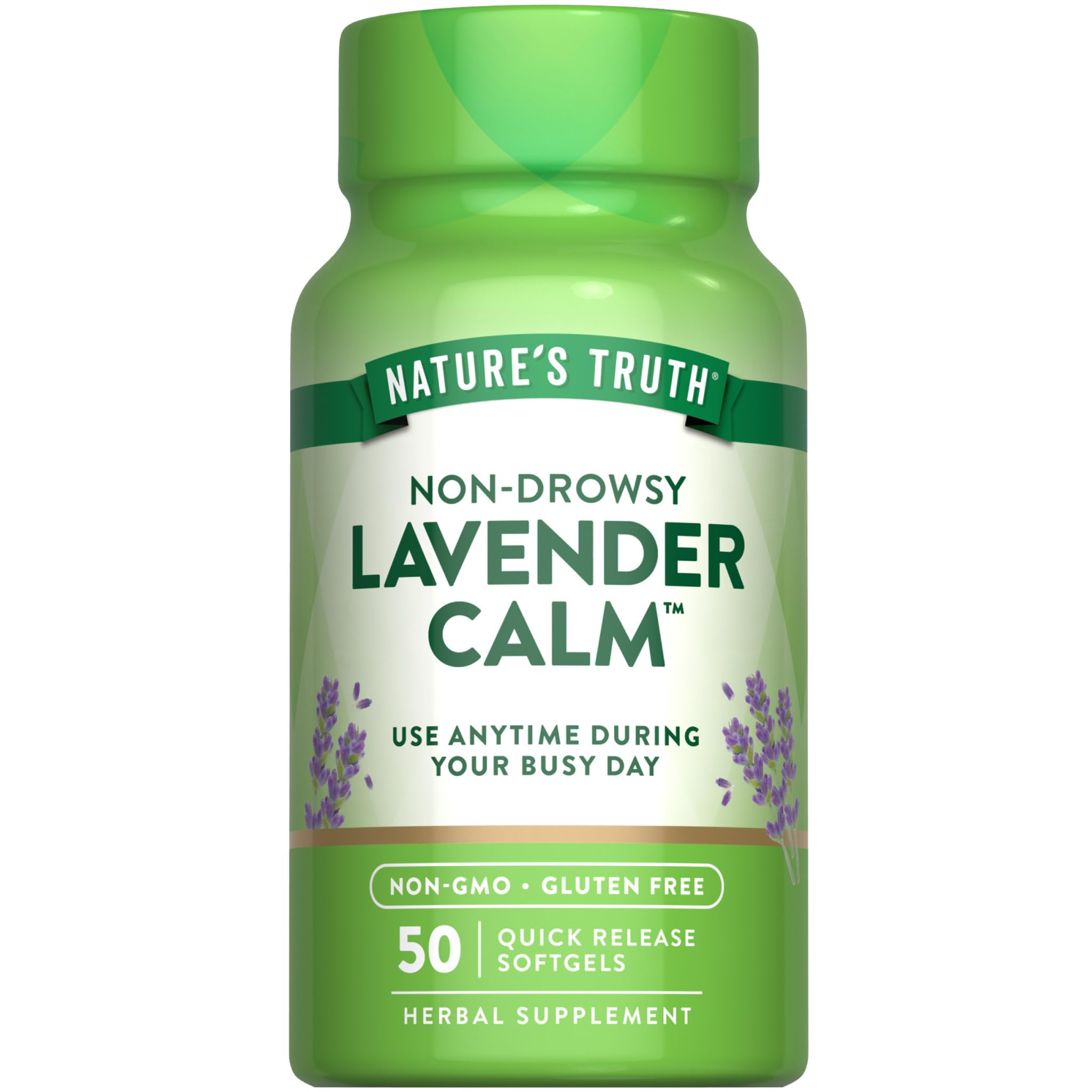 Nature's Truth Lavender Calm Softgels front view packaging
