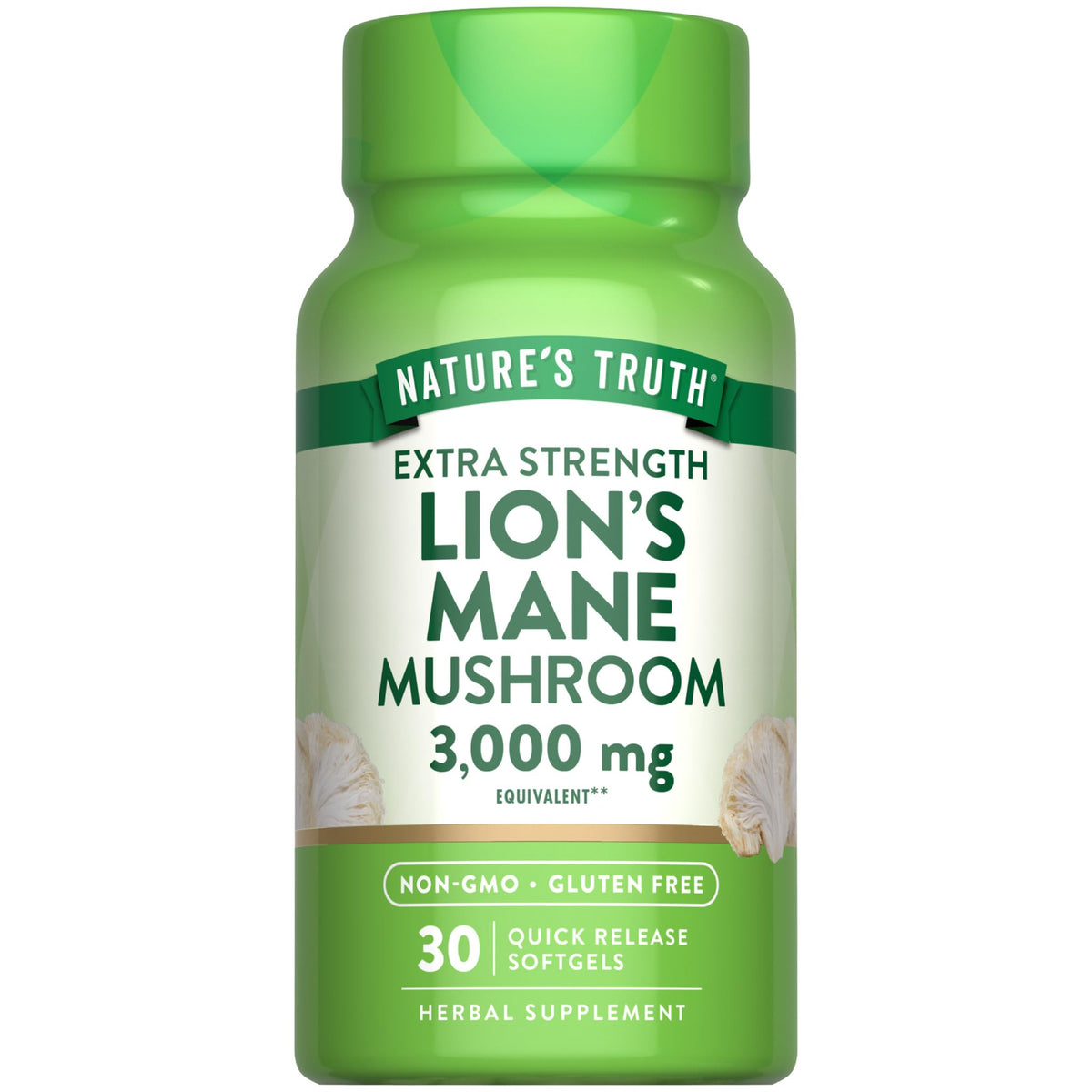 Nature's Truth Lion's Mane Mushroom Softgels front view