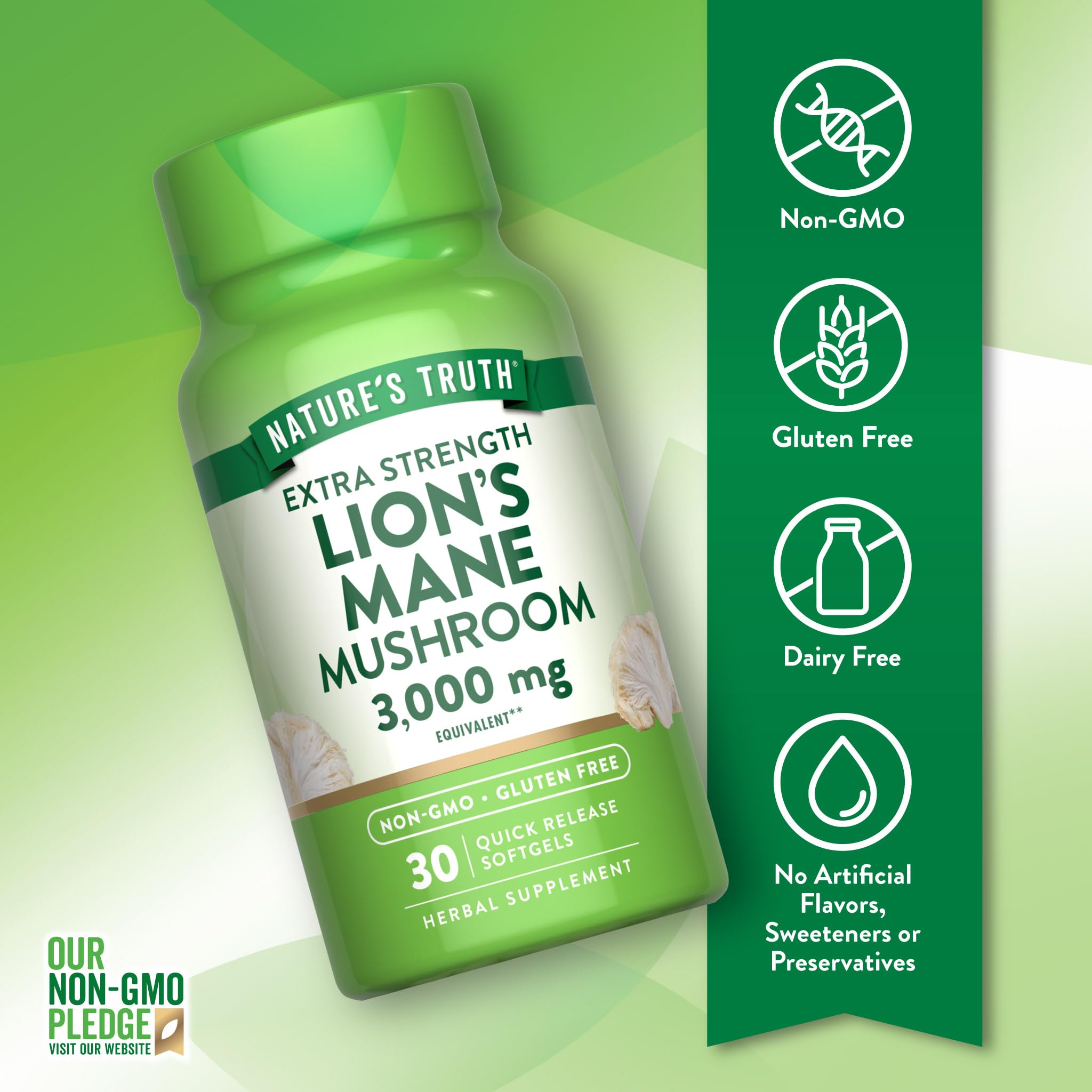 Nature's Truth Lion's Mane Mushroom Softgels packaging