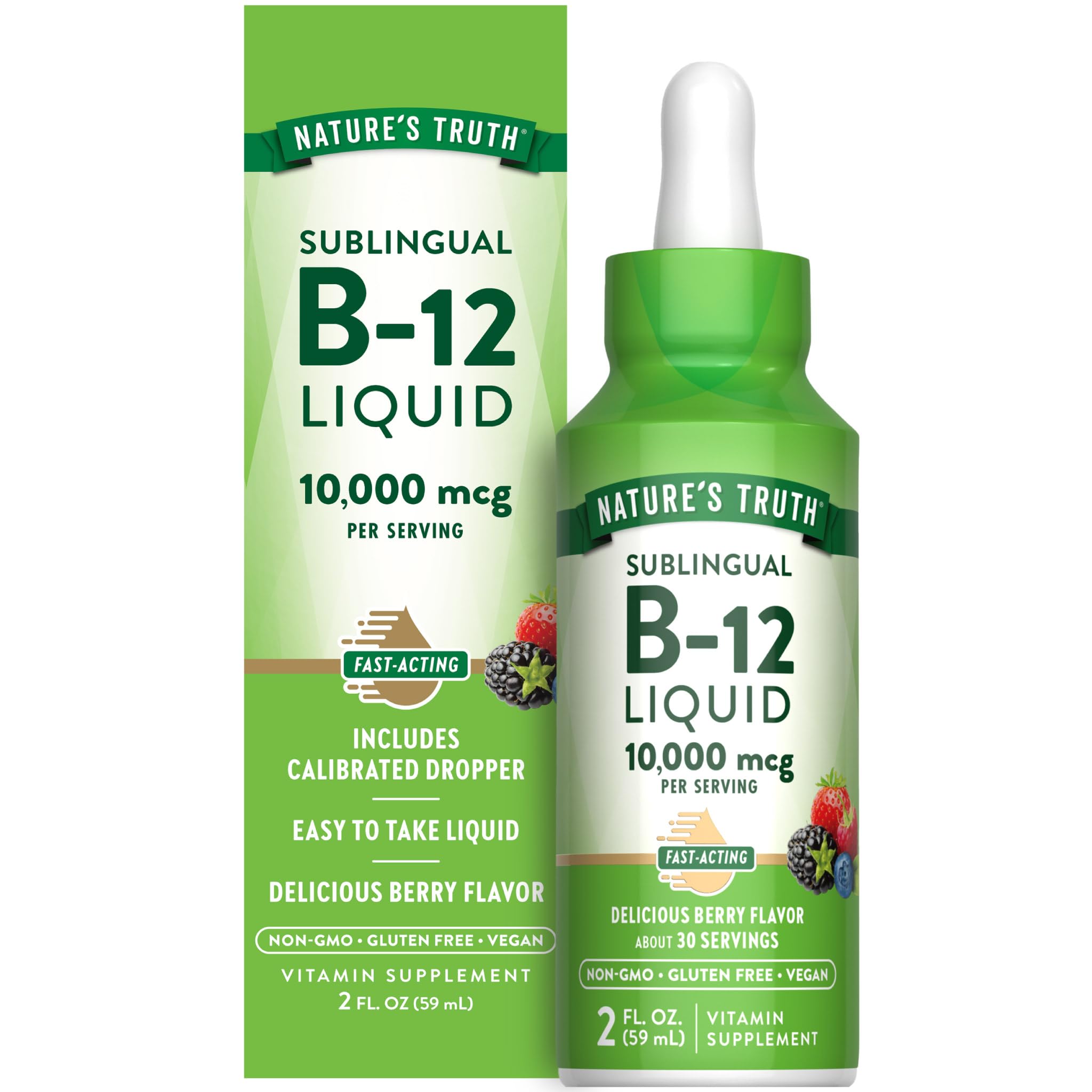 Nature's Truth Liquid Vitamin B-12 10,000 mcg front view