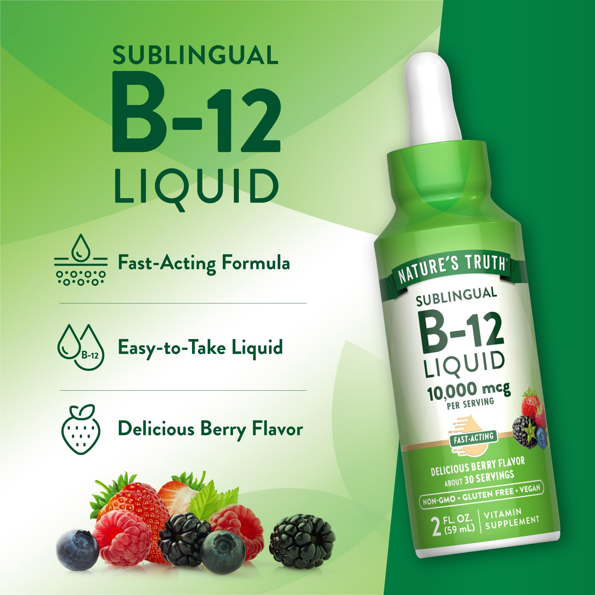 Nature's Truth Liquid Vitamin B-12 ingredients list