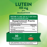 Nature's Truth Lutein Supplement capsules close-up