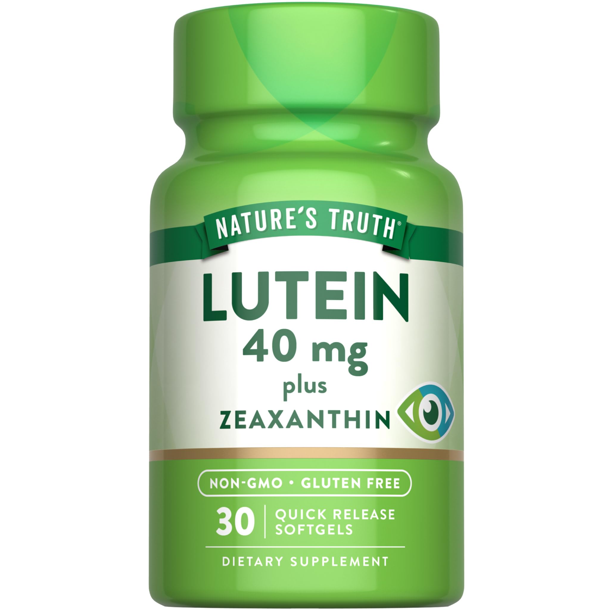 Nature's Truth Lutein Supplement front view with packaging