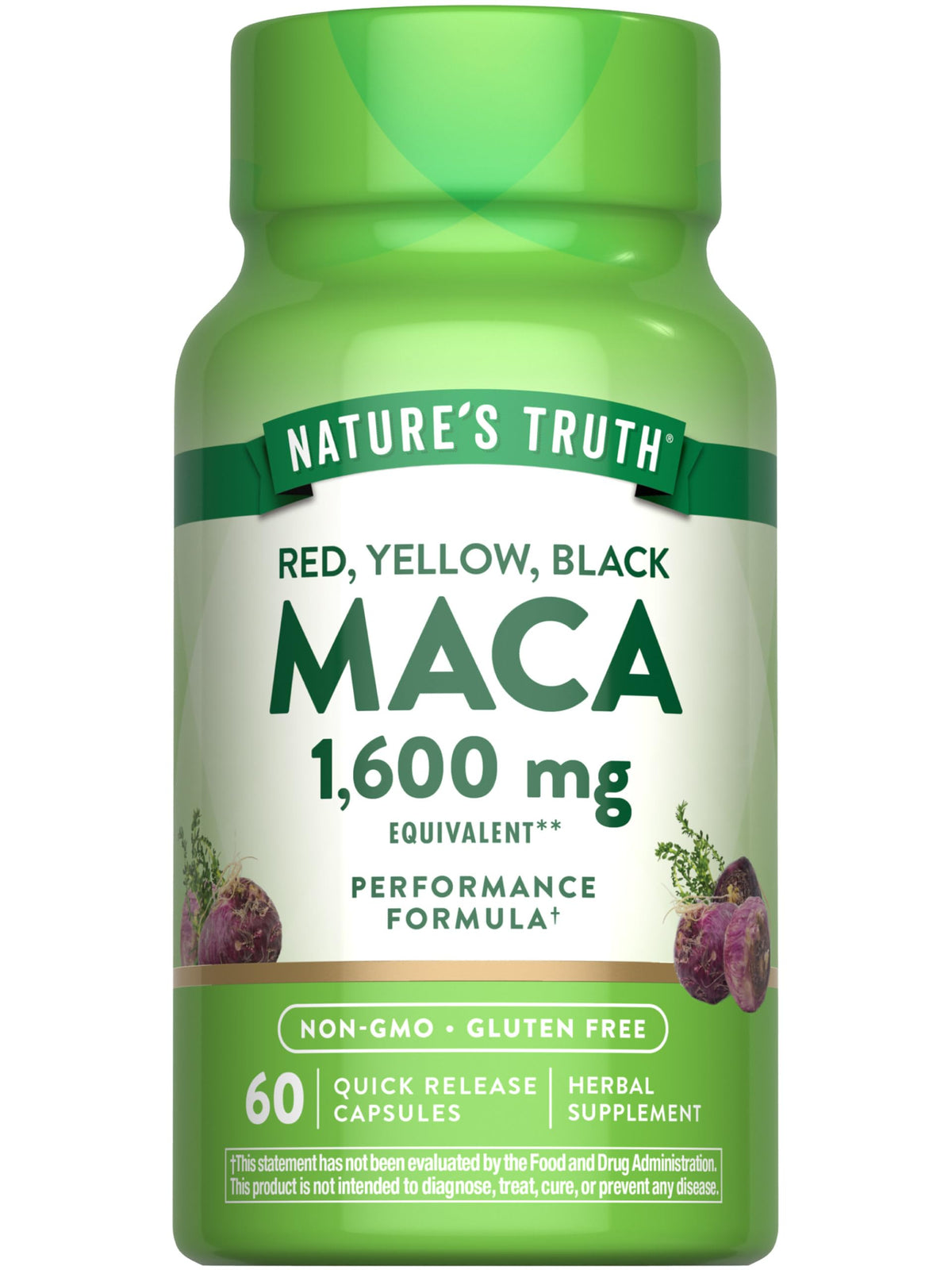 Nature's Truth Maca Root Capsules front view