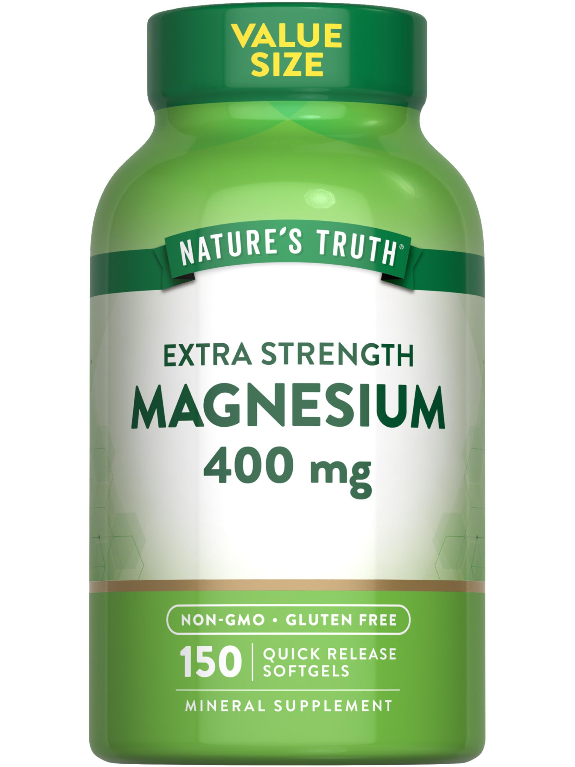 Nature's Truth Magnesium Extra Strength 400mg softgel front view