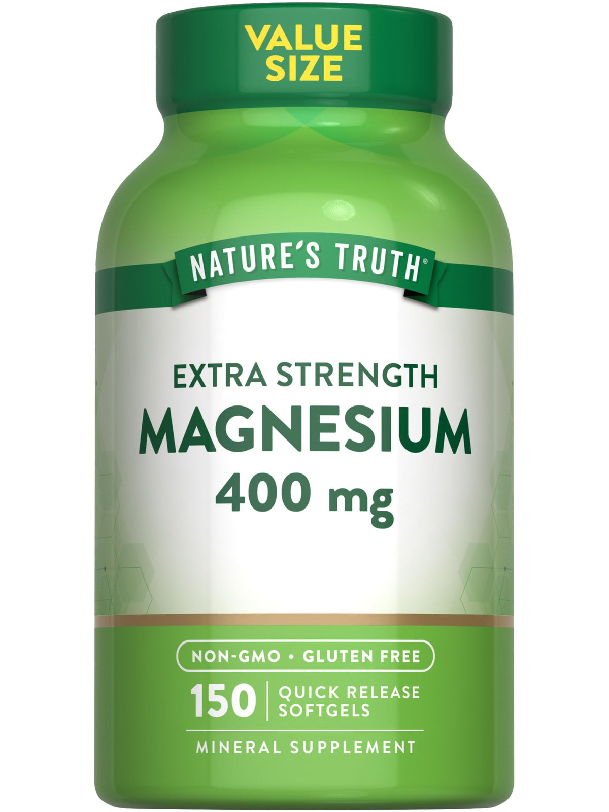 Nature's Truth Magnesium Extra Strength 400mg softgel front view