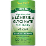 Nature's Truth Magnesium Glycinate 250mg softgel bottle front view
