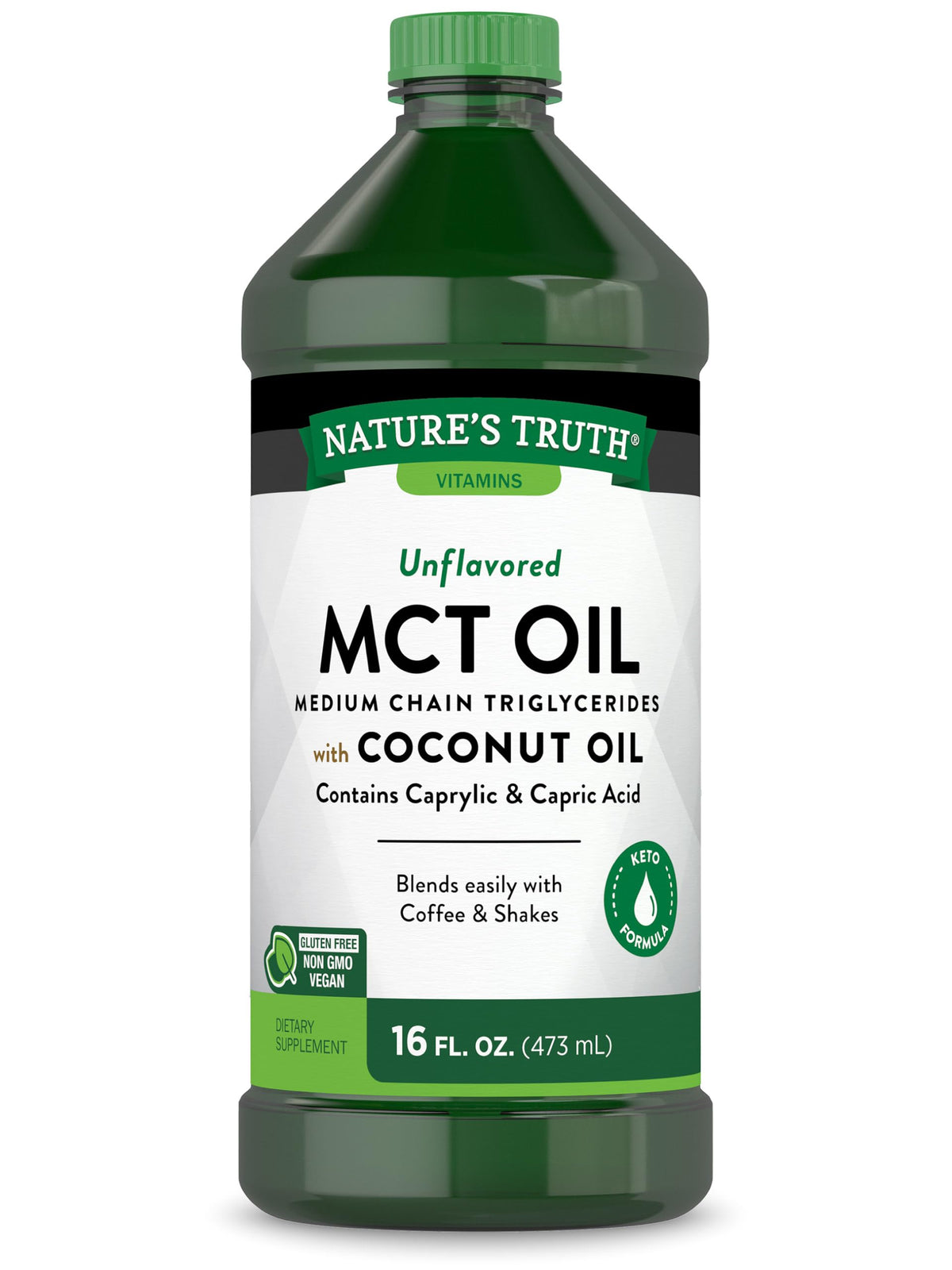 Nature's Truth MCT Oil 16 fl oz bottle front view