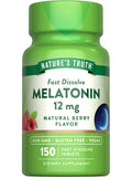 Nature's Truth Melatonin 12 mg Fast Dissolve Tablets front view