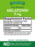 Nature's Truth Melatonin 5 mg Fast Dissolve Tablets packaging