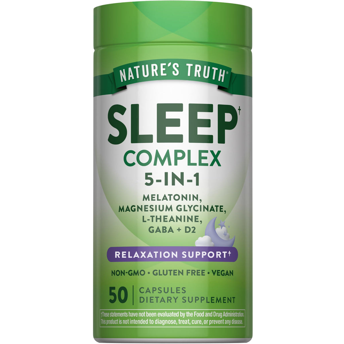 Nature's Truth Melatonin Complex 50 capsules front view