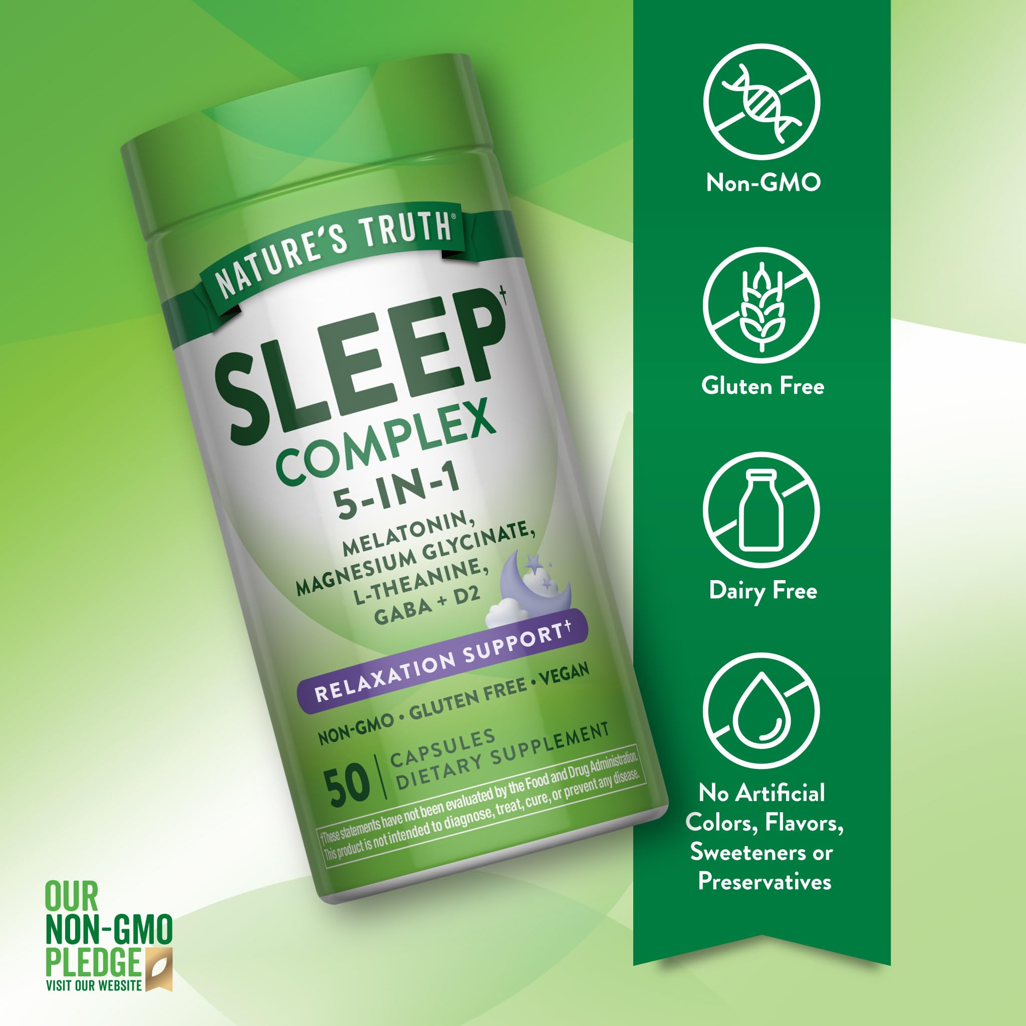 Nature's Truth Melatonin Complex capsule close-up