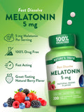 Nature's Truth Melatonin Fast Dissolve Tablets 5mg with a glass of water