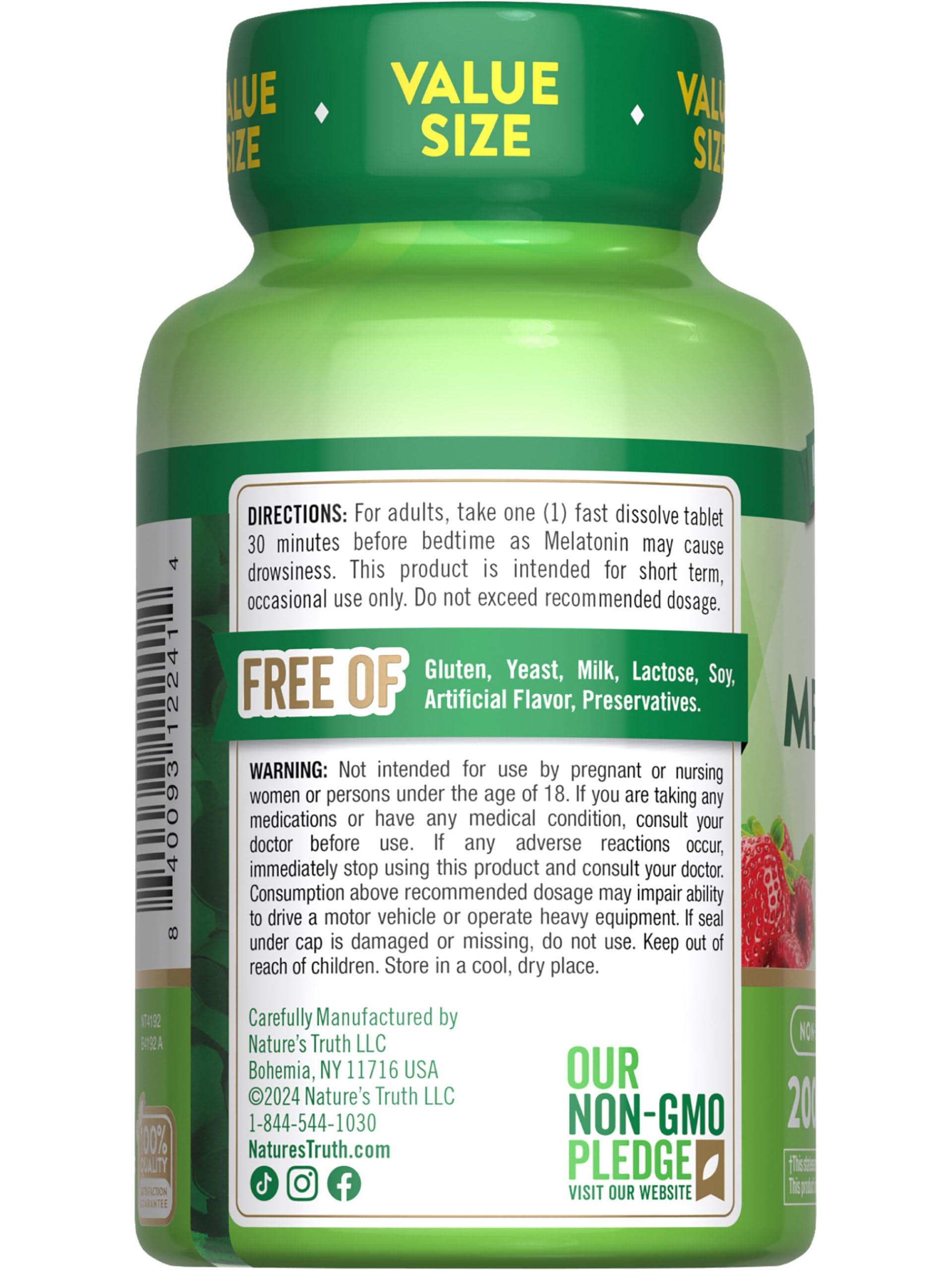 Nature's Truth Melatonin Fast Dissolve Tablets 5mg with lifestyle setting