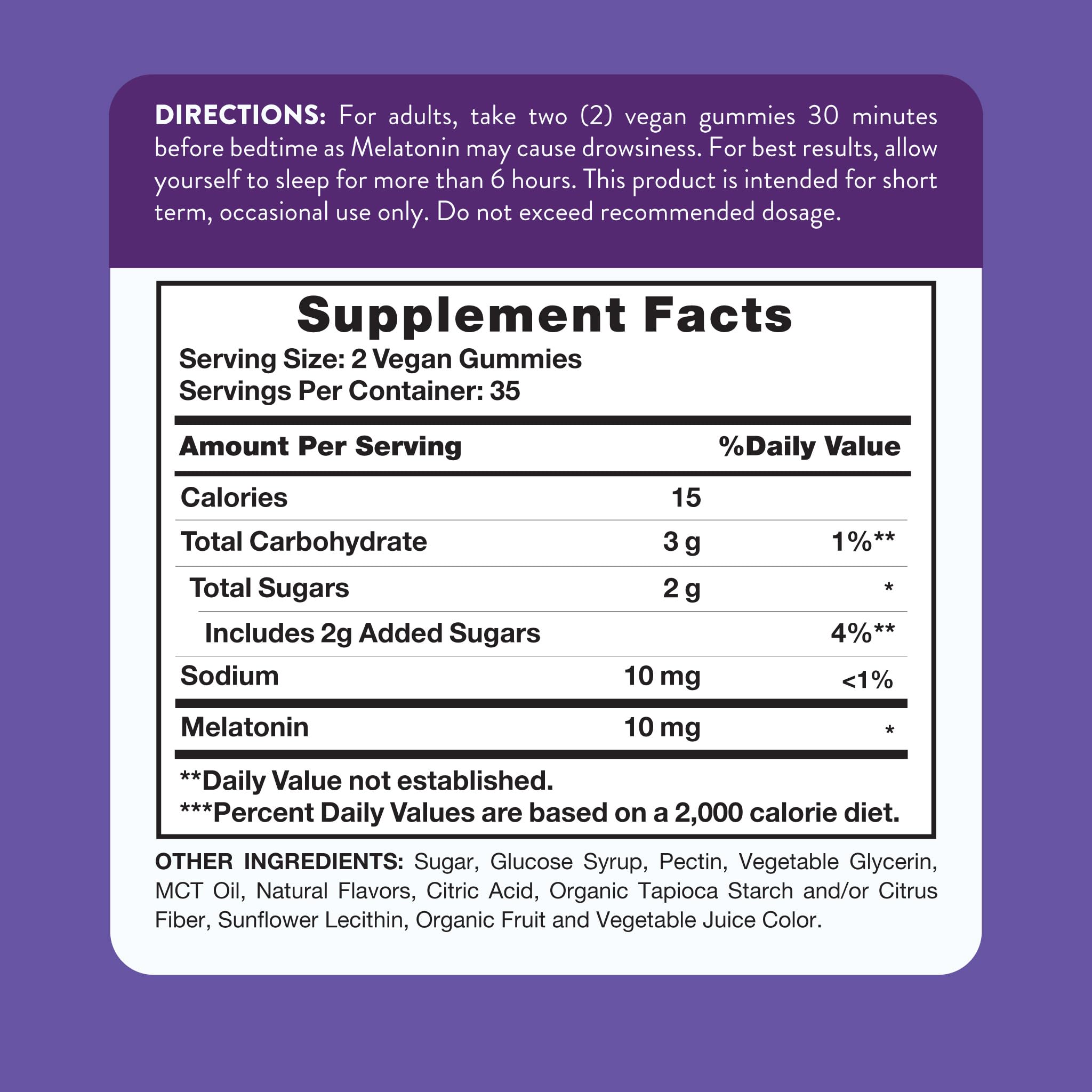 Nature's Truth Melatonin Gummies 10mg 70 Count Berry Flavour packaging