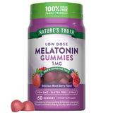 Nature's Truth Melatonin Gummies 1mg front view with mixed berry flavour