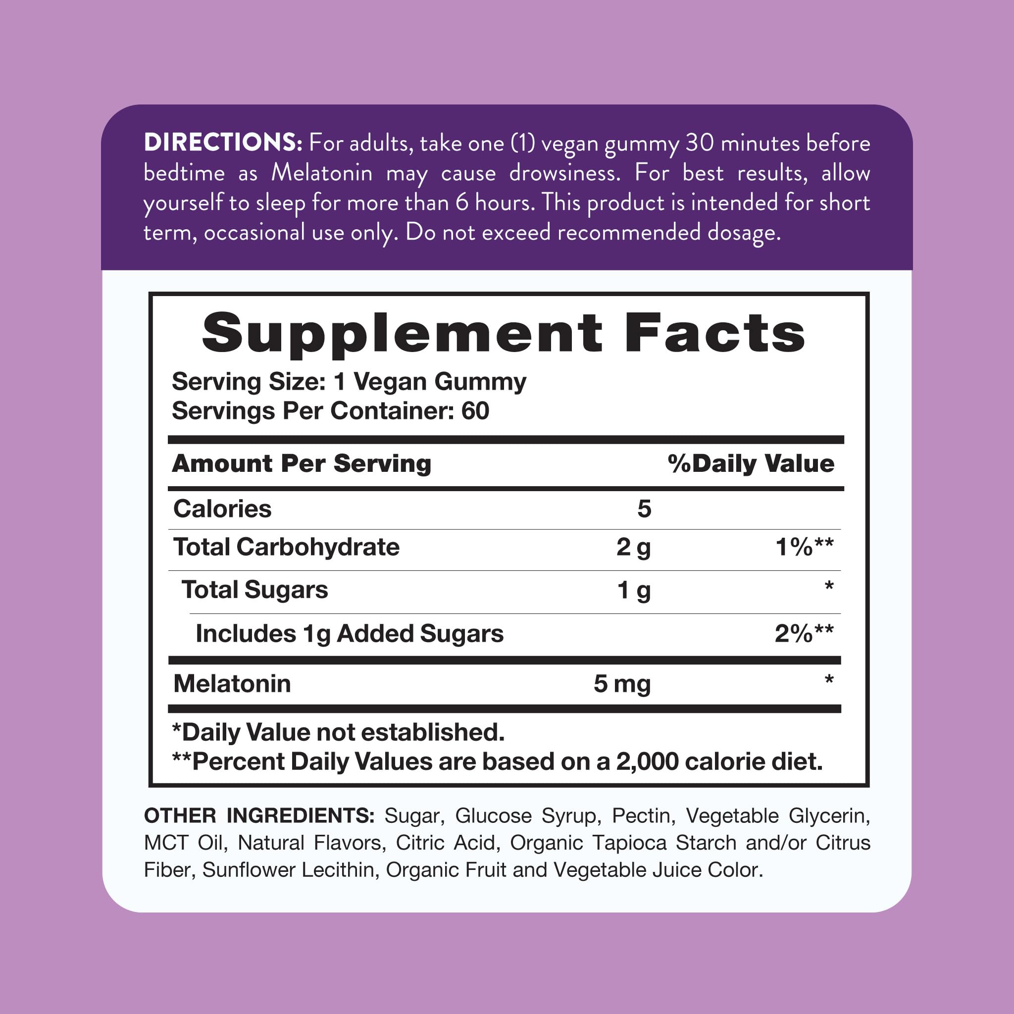 Nature's Truth Melatonin Gummies 5mg mixed berry flavour side view