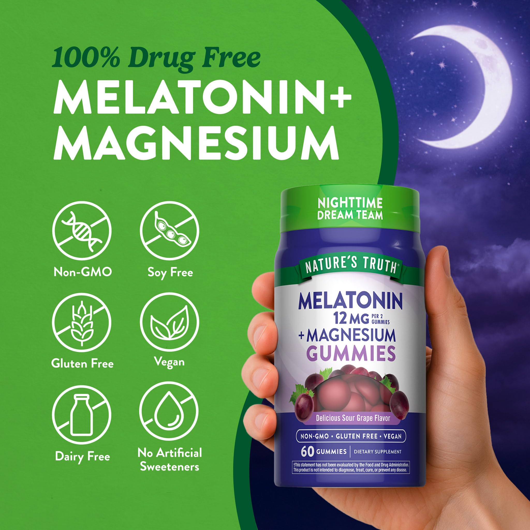 Nature's Truth Melatonin Gummies close-up of gummies