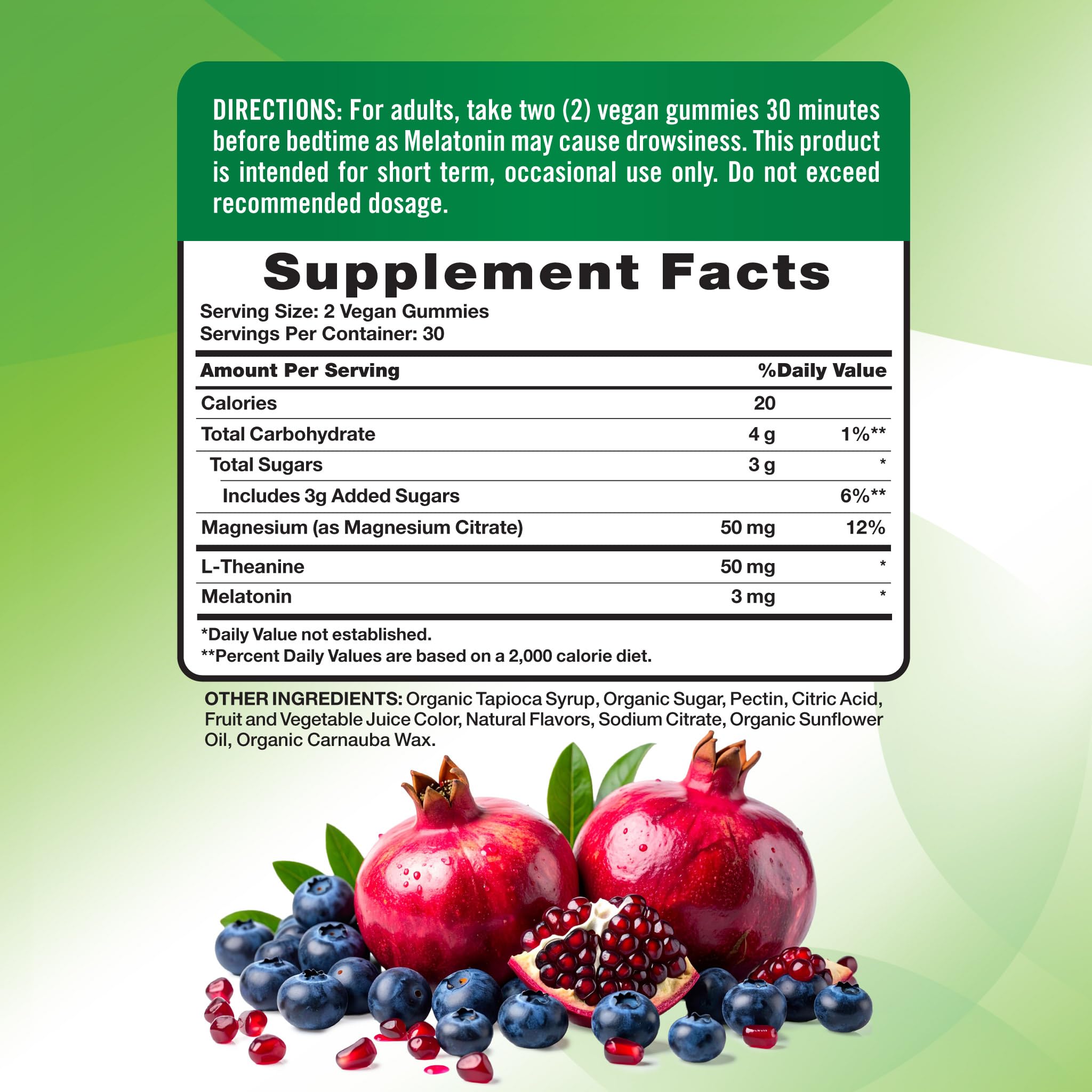 Nature's Truth Melatonin gummies packaging side view