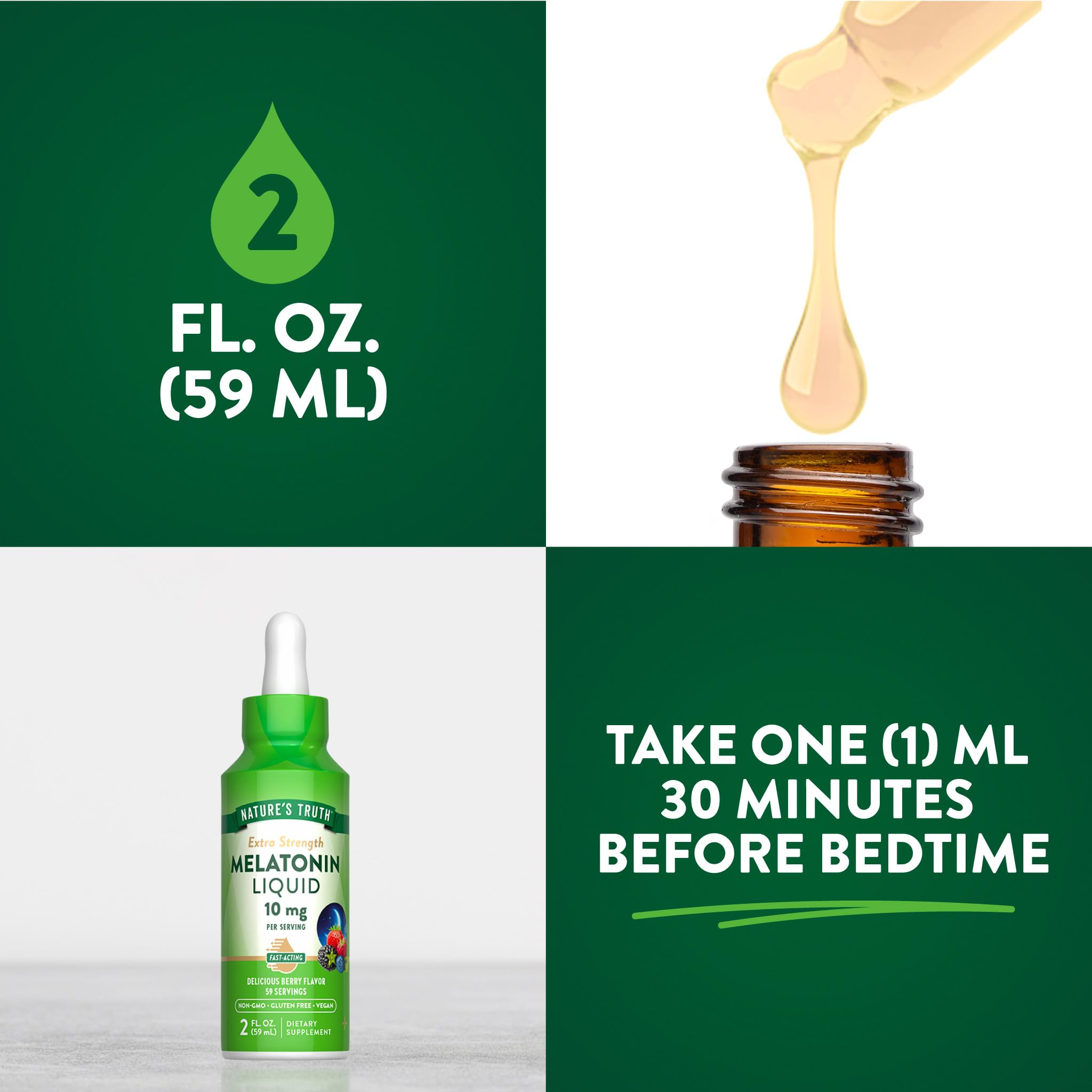Nature's Truth Melatonin Liquid with measuring spoon