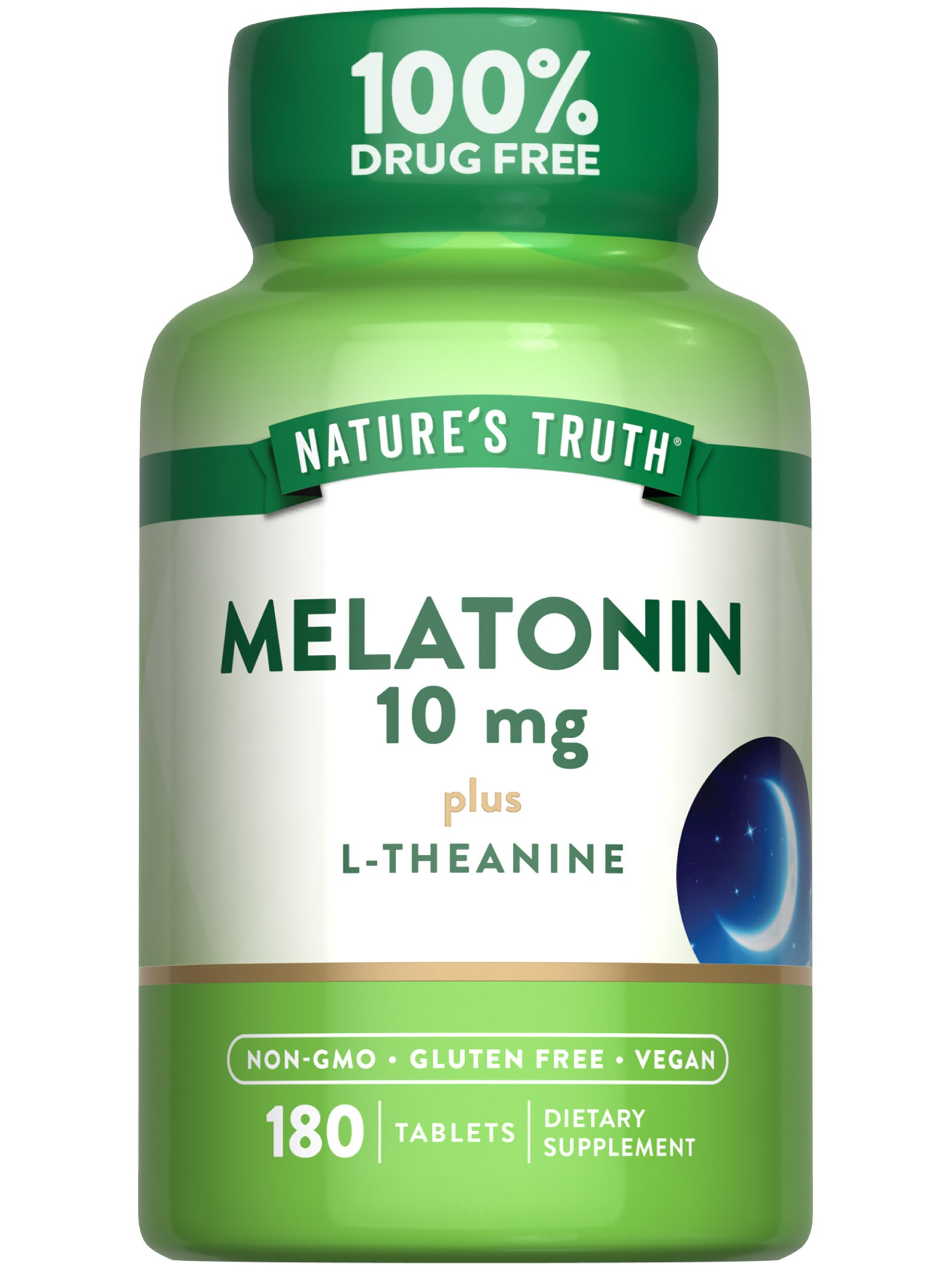 Nature's Truth Melatonin Tablets 10mg front view with packaging