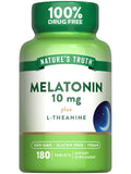 Nature's Truth Melatonin Tablets 10mg front view with packaging