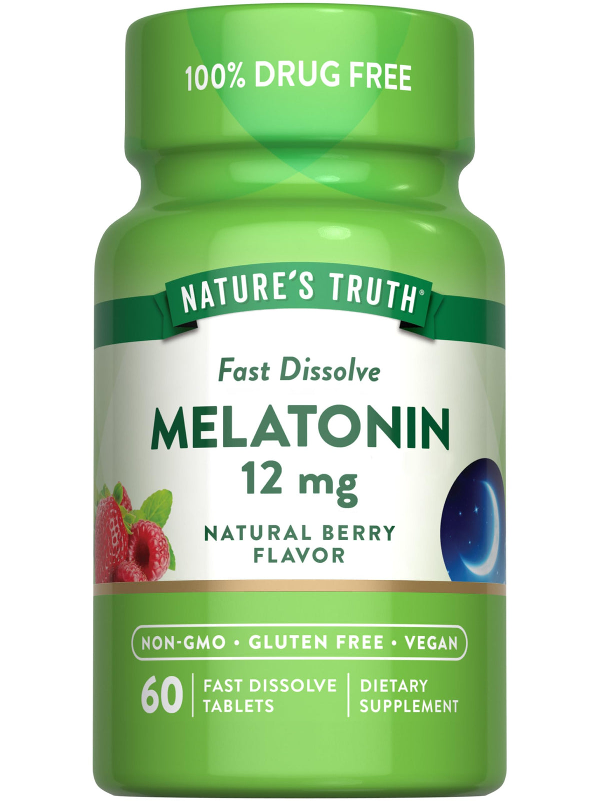 Nature's Truth Melatonin Tablets 12mg front view
